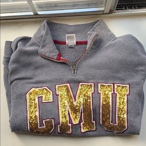 Central Michigan University 3/4 zip hoodie